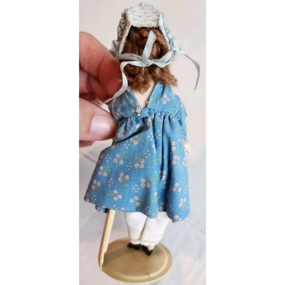 Vintage bisque porcelain victorian doll 6